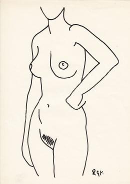  Rózsahegyi, György - Nude Keeping her Hands on her Hip (1976)